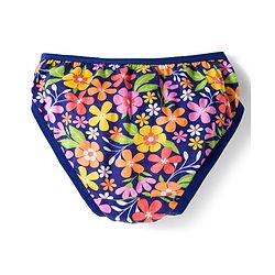 Babyhug 100% Cotton Knit Panties with Floral Print Pack of 3 - Green, Blue & Orange