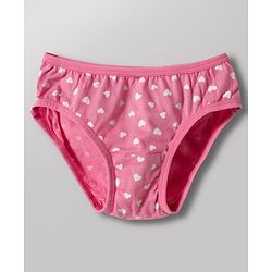 Babyhug 100% Cotton Knit Panties with Heart & Bear Print  Pack of 3 - Blue Pink & White