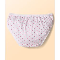 Babyhug 100% Cotton Knit Panties with Floral & Polka Dot Print Pack of 3 - Multicolor