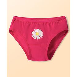 Babyhug 100% Cotton Knit Panties with Floral & Polka Dot Print Pack of 3 - Multicolor