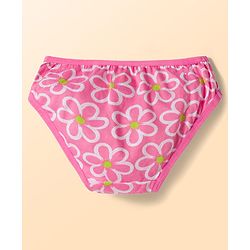 Babyhug 100% Cotton Knit Panties with Floral & Polka Dot Print Pack of 3 - Multicolor