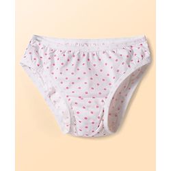 Babyhug 100% Cotton Knit Panties with Floral & Polka Dot Print Pack of 3 - Multicolor