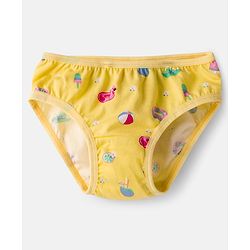 Babyhug 100% Cotton Knit Polka Dots & Floral Printed Panties Pack Of 3 - Multicolour