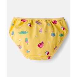 Babyhug 100% Cotton Knit Polka Dots & Floral Printed Panties Pack Of 3 - Multicolour