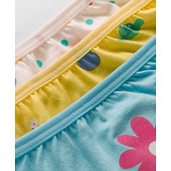 Babyhug 100% Cotton Knit Polka Dots & Floral Printed Panties Pack Of 3 - Multicolour