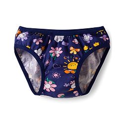 Babyhug 100% Cotton Knit Floral & Polka Dots Printed Panties Pack Of 3 - Multicolour