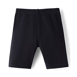 Babyhug Cotton Lycra Knit Mid Thigh Length Cycling Shorts Solid Colour Pack of 3 - Black