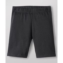 Babyhug Cotton Lycra Knit Solid Colour Cycling Shorts Pack of 3 - White Blue & Black