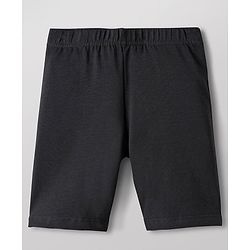 Babyhug Cotton Lycra Knit Solid Colour Cycling Shorts Pack of 3 - White Blue & Black