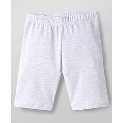 Babyhug Cotton Lycra Knit Solid Colour Cycling Shorts Pack of 3 - White Blue & Black