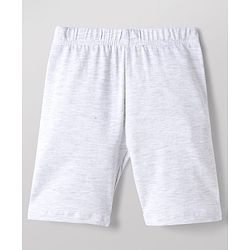 Babyhug Cotton Lycra Knit Solid Colour Cycling Shorts Pack of 3 - White Blue & Black