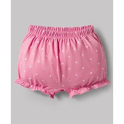 Babyhug 100% Cotton Single Jersey Knit Bloomers With Polka Dots Print Pack of 5 - Multicolor