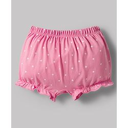 Babyhug 100% Cotton Single Jersey Knit Bloomers With Polka Dots Print Pack of 5 - Multicolor