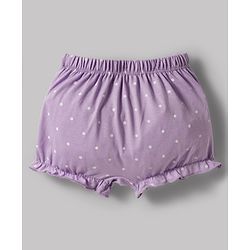 Babyhug 100% Cotton Single Jersey Knit Bloomers With Polka Dots Print Pack of 5 - Multicolor