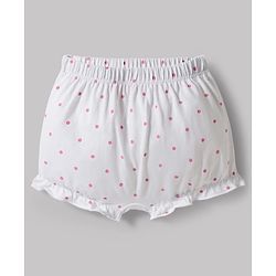 Babyhug 100% Cotton Single Jersey Knit Bloomers With Polka Dots Print Pack of 5 - Multicolor
