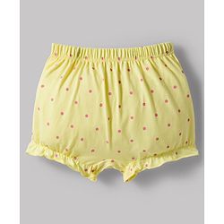 Babyhug 100% Cotton Single Jersey Knit Bloomers With Polka Dots Print Pack of 5 - Multicolor