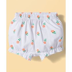 Babyhug 100% Cotton Knit Bloomers With Floral Print Pack of 3 - Multicolor