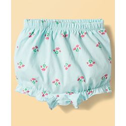Babyhug 100% Cotton Knit Bloomers With Floral Print Pack of 3 - Multicolor