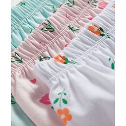 Babyhug 100% Cotton Knit Bloomers With Floral Print Pack of 3 - Multicolor