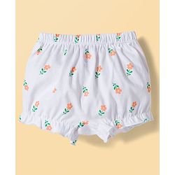 Babyhug 100% Cotton Knit Bloomers With Floral Print Pack of 3 - Multicolor