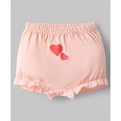 Babyhug 100% Cotton Knit Bloomers with Heart & Star Print Pack of 3 - Multicolor