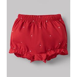 Babyhug 100% Cotton Knit Bloomers with Heart & Star Print Pack of 3 - Multicolor
