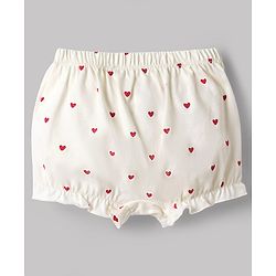 Babyhug 100% Cotton Knit Bloomers with Heart & Star Print Pack of 3 - Multicolor