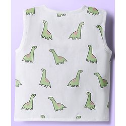 Babyhug 100% Cotton Woven Sleeveless Front Open Jhablas with Animal Print Pack of 3 - Multicolor