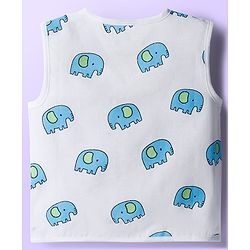 Babyhug 100% Cotton Woven Sleeveless Front Open Jhablas with Animal Print Pack of 3 - Multicolor