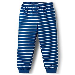 Babyhug 100% Cotton Knit Full Sleeves T-Shirt & Pajama Night Suits with Star Print & Stripes Pack of 2 - Navy Blue & Red