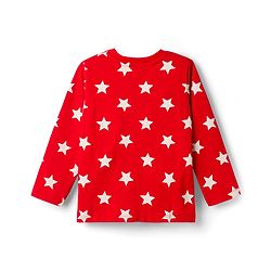 Babyhug 100% Cotton Knit Full Sleeves T-Shirt & Pajama Night Suits with Star Print & Stripes Pack of 2 - Navy Blue & Red