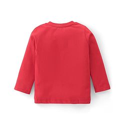 Babyhug Cotton Knit Full Sleeves T-Shirt & Pyjama Co-Ord Night Suit Set with Dino Print Pack of 2 - Red & Blue