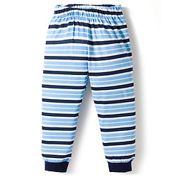 Babyhug 100% Cotton Knit Full Sleeves T-Shirt & Pajama Night Suits with Panda Print & Stripes Pack of 2 - Multicolor