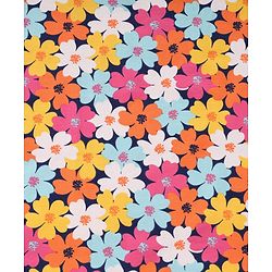 Babyhug Cotton Knit Hooded Wrapper With Floral Print L 73 x B 72 cm - Multicolour