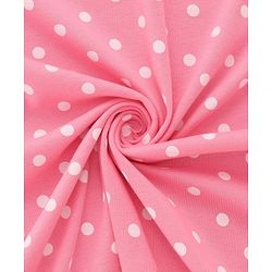 Babyhug Cotton Knit Hooded Wrapper With Polka Dot Print L 73 x B 72 cm - Pink