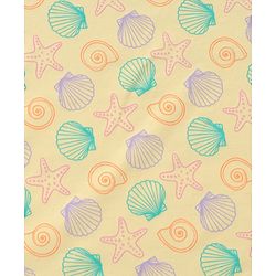 Babyhug Cotton Knit Hooded Wrapper With Sea Life Theme Print L 73 x B 72 cm - Yellow