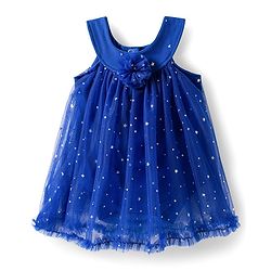 Babyhug 100% Cotton Knit Sleeveless Onesies With Floral Applique & Star Print - Blue