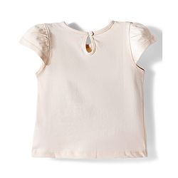 Babyhug Cotton Knit Half Sleeves T-Shirt Text Print - Cream