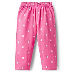 Babyhug 100% Cotton Knit Full Sleeves Moon & Star Printed Pyjama Night Suit Pack Of 2 - Pink & Purple