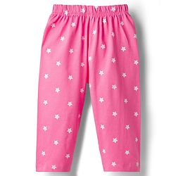 Babyhug 100% Cotton Knit Full Sleeves Moon & Star Printed Pyjama Night Suit Pack Of 2 - Pink & Purple