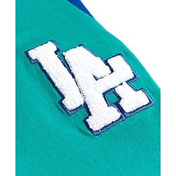 Babyhug Cotton Knit Half Sleeves T-Shirt with LA Embroidery - Multicolor