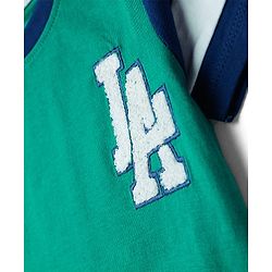Babyhug Cotton Knit Half Sleeves T-Shirt with LA Embroidery - Multicolor