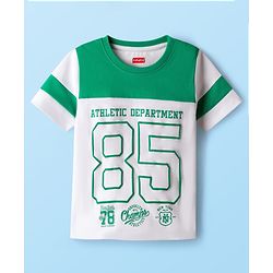 Babyhug 100% Cotton Knit Half Sleeves Sports Theme Printed T-Shirt - Multicolour