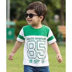 Babyhug 100% Cotton Knit Half Sleeves Sports Theme Printed T-Shirt - Multicolour