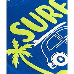 Babyhug 100% Cotton Knit Half Sleeves T-Shirts With Stripes & Beach Theme Printed Pack Of 3 - Multicolour