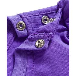 Babyhug Cotton Knit Half Puffed Sleeves T-Shirt & Pajama Night Suit with Floral Print - Purple