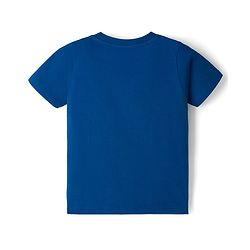 Babyhug Cotton Knit Half Sleeves T-Shirt With Animal Print - Navy Blue