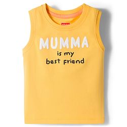 Babyhug Cotton Knit Sleeveless Tank T-Shirt With Text Print Pack of 3 - Multicolor