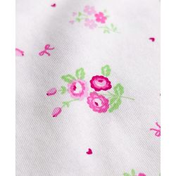 Babyhug 100% Cotton Knit Sleeveless Slips with Heart & Floral Print Pack of 3 -Pink & White