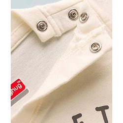 Babyhug Cotton Knit Half Sleeves T-Shirt & Shorts Night Suit With Jeep Print - White